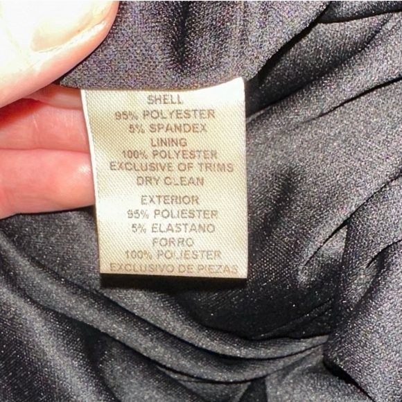 Eliza J Sequin Mock Neck Sleeveless BlousonFeather Trim Sheath Dress,  Size 6 - Picture 9 of 9